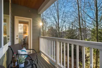 Wonderful balcony space.