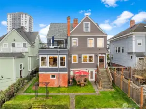 Backyard with ADU access on ground level