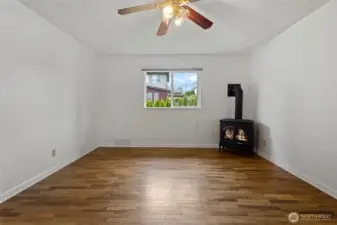 Original side dining room   with natural gas stove