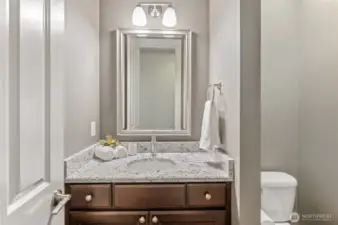 Half bath on main level.