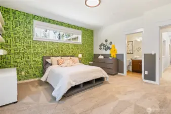 Main floor primary suite with ensuite bath.