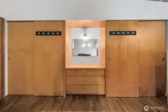 Look at all the built in closet space!