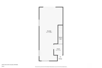 Floor plan of staged unit (20311 A) which is identical but flipped