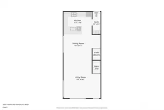 Floor plan of staged unit (20311 A) which is identical but flipped