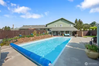 Pool area is fully fenced