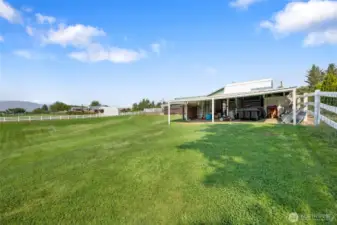 Pasture looking into stalls