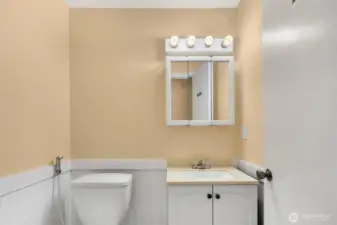 1/2 Bath on Main Floor