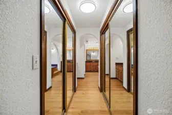 Primary bedroom his/hers closets