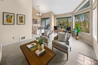 Tons of natural light.  *Photo is from when the condo was staged.