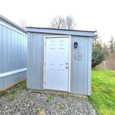 Storage shed.