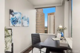 Handy office nook just off the main living areas.