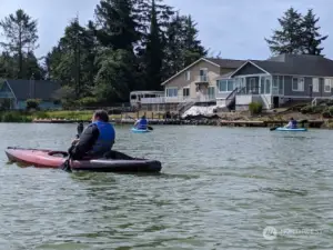 Kayak and boat on 23 miles of fresh water canals