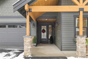 Covered front entry and porch.