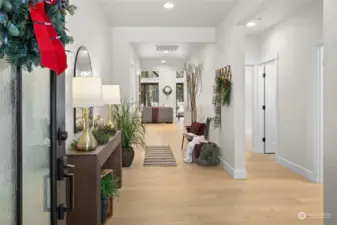 Large entry way with wide accessible area.