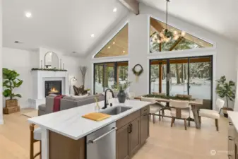 Kitchen Island with view