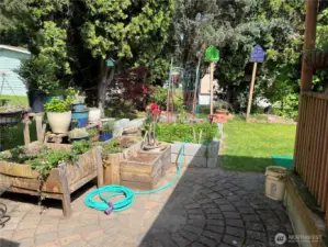 Large garden area in your private back yard.