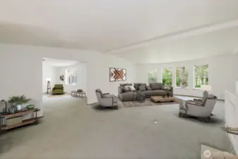 Looking back to the living room. Virtually staged.