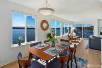 Looking from the dining room towards the living room