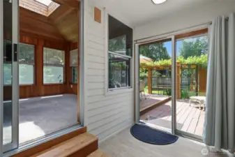 additional entrance to studio