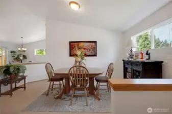 Dining room view as you enter the home.