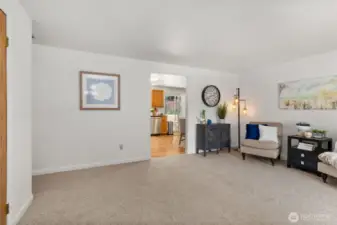 Cozy bonus room as you walk through the front door.