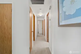 Hallway leading into the bedrooms.