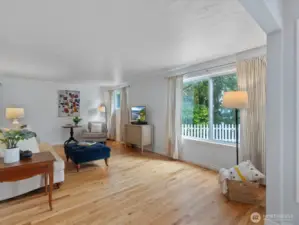 Gleaming hardwood floors throughout the main level.