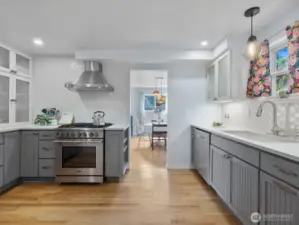 Beautiful lighting and elegant finishes elevate the space, while its smart layout makes it as functional as it is stunning.