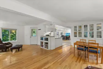 Full view of the Living and Dining room Open concept layout.