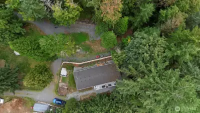 Overhead view of the property