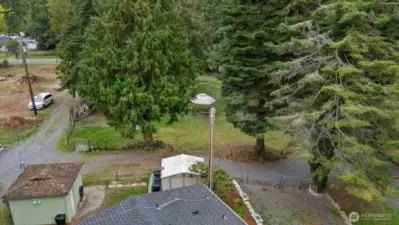 Drone view from the top of the home