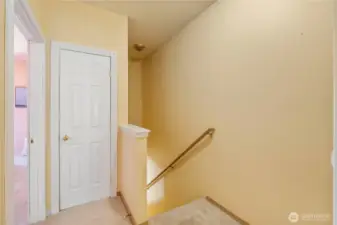 There is more storage on the upstairs landing.