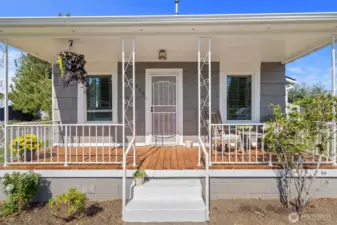 Beautiful new decking on porch.