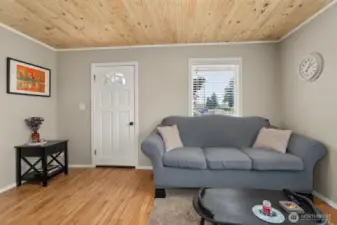 Warm and inviting living room.