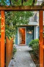 West facing entry and patio makes for a super pleasant setting.