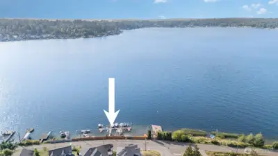 Community beach & dock.