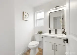 Powder room on main floor