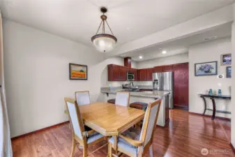 Sizable dining space