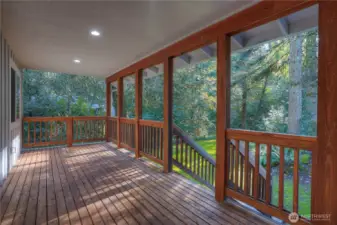 Entertain all year-round with this awesome covered deck located just off of the great room!