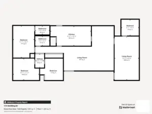 Three full bedrooms and a smaller bedroom/office are attached to the living room. With over 1,800 square feet, this home is perfect for many to live here.