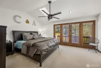 Primary bedroom with deck