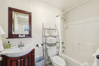 Lower-level studio bathroom.