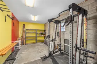 Lower-level storage room.
