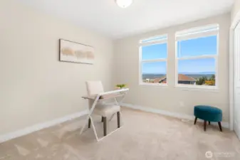 Upstairs office with view