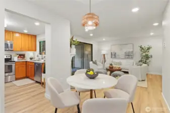Dining area off the main living space, perfectly flowing into the kitchen