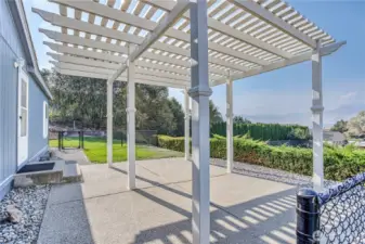 Pergola and large front patio