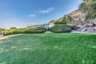 Large fenced yard