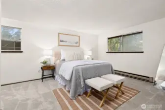 Spacious primary bedroom