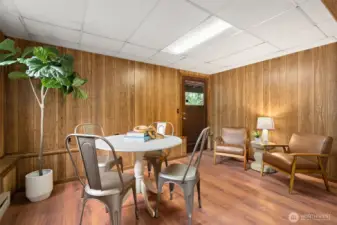 Access to back yard from lower level family room