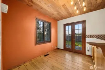 Dining in main house kitchen